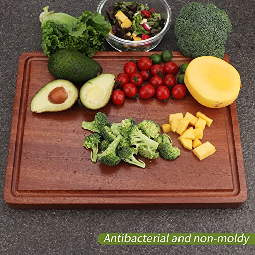 Aoof Large Wood Cutting Board - Butcher Block Cutting Board Wood Wooden Cutting Board Reversible Acacia Cutting Board Wood Cutting Boards Kitchen Cheese Board Charcuterie Board Whole Wood Non-Spliced #TOP4