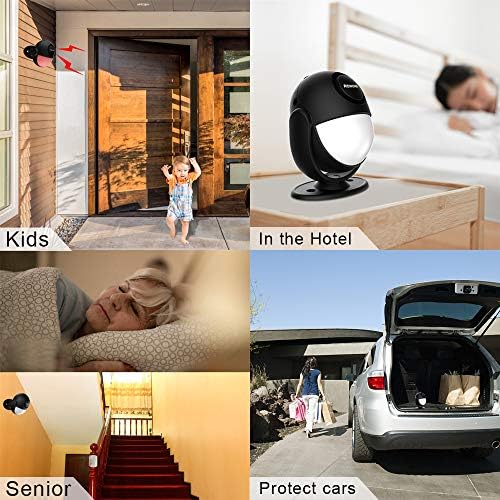Motion Sensor Alarm with Siren, Wireless Infrared Home Alarm Systems, DIY PIR Motion Detectors with Remote Control, 125dB Shed Alarm for Shop/Office/Home Security (Black)