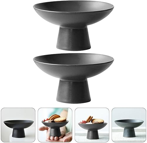 Miniatura 2 de Kichvoe 2 piezas de cerámica nórdica con pies de fruta, soporte decorativo de postre para aperitivos, aperitivos de frutas secas y más fiestas y