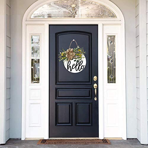 Welcome Sign For Front Door Wooden Hanging Sign Daisy And Lavender Spring And Summer Wreath For Front Porch Outdoor Restaurant Home Decoration #TOP3