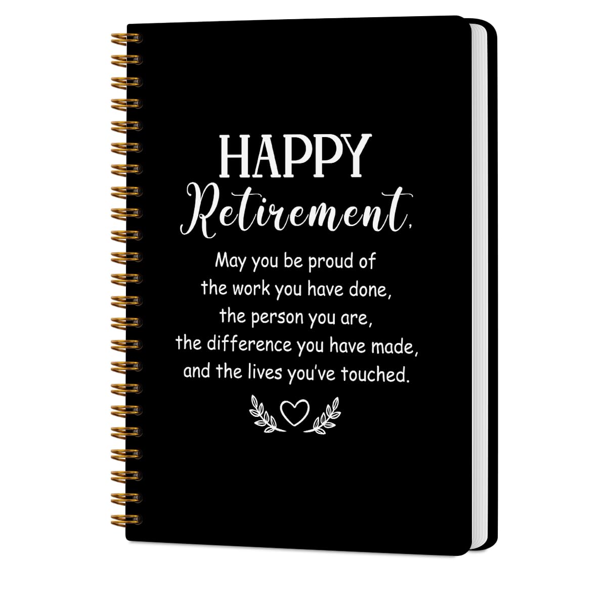 CQM Happy Retirement Hardcover Spiral Notebooks, Coworker Leaving Gifts Notebook College Ruled, Retirement Gifts for Women Men Colleagues Boss, Notepads Lined Travel Planner, Journal for Writing — image 1