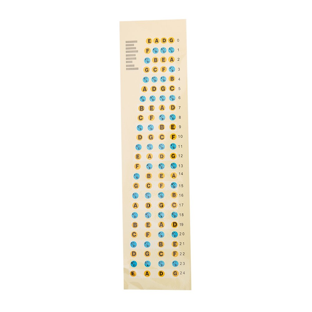 Wandic Multicolor 3 1Pc Bass Fretboard Note Decals Fingerboard Frets Map Sticker For Beginner Learner Practice Fit 4 Strings Bass Guitar Multicolor
