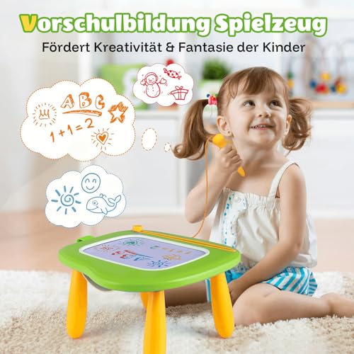 Smasiagon Kinderspielzeug ab 1 Jahr, Magnetische Maltafel Zaubertafel Bunt Zeichentafel Magnettafel mit 4 Beine für Kinder Geschenk für 1 2… – Ansicht 6