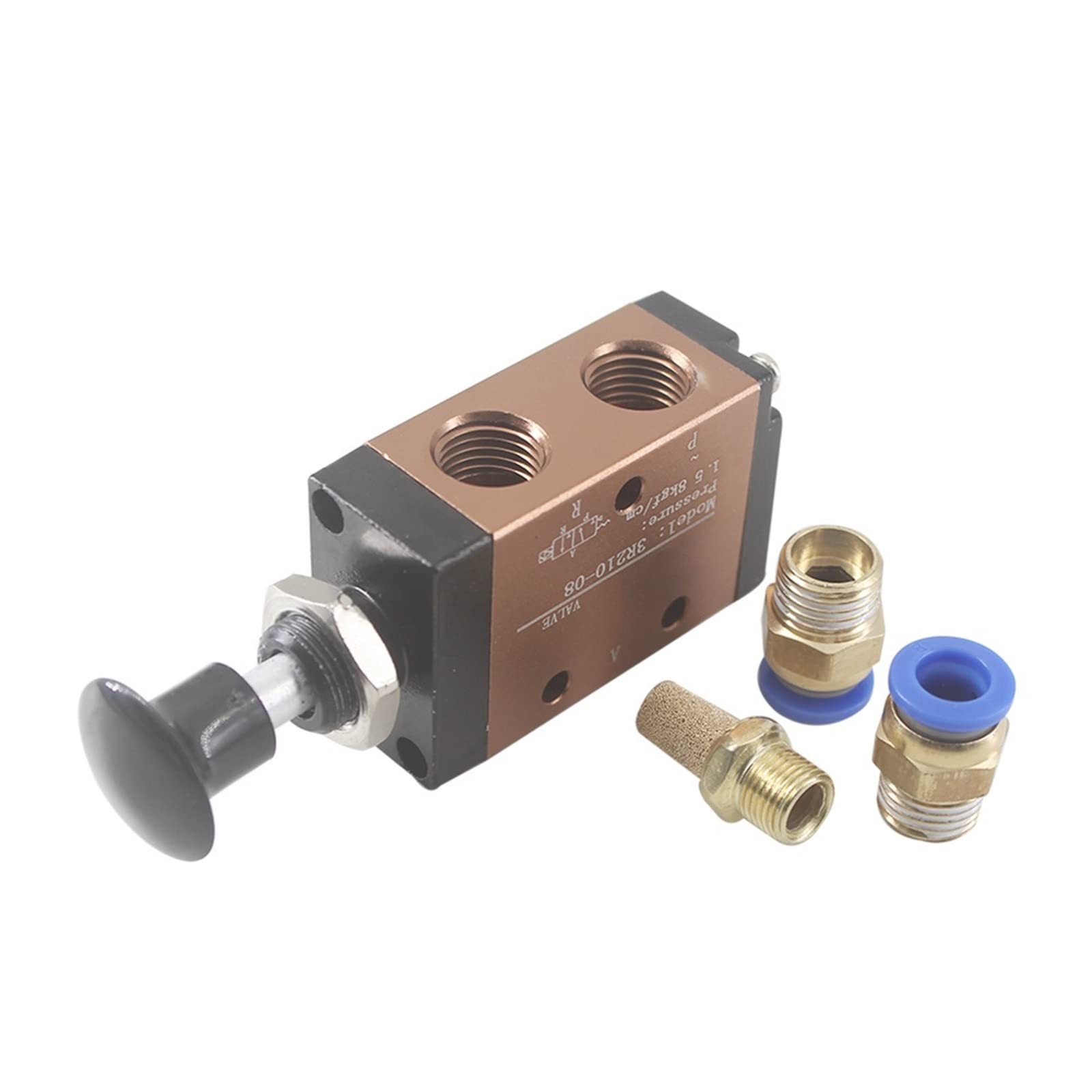3R210-08/3R310-10 Valvola pneumatica push pull 3 vie 2 posizioni ad azionamento manuale di controllo azione diretta 1 pz