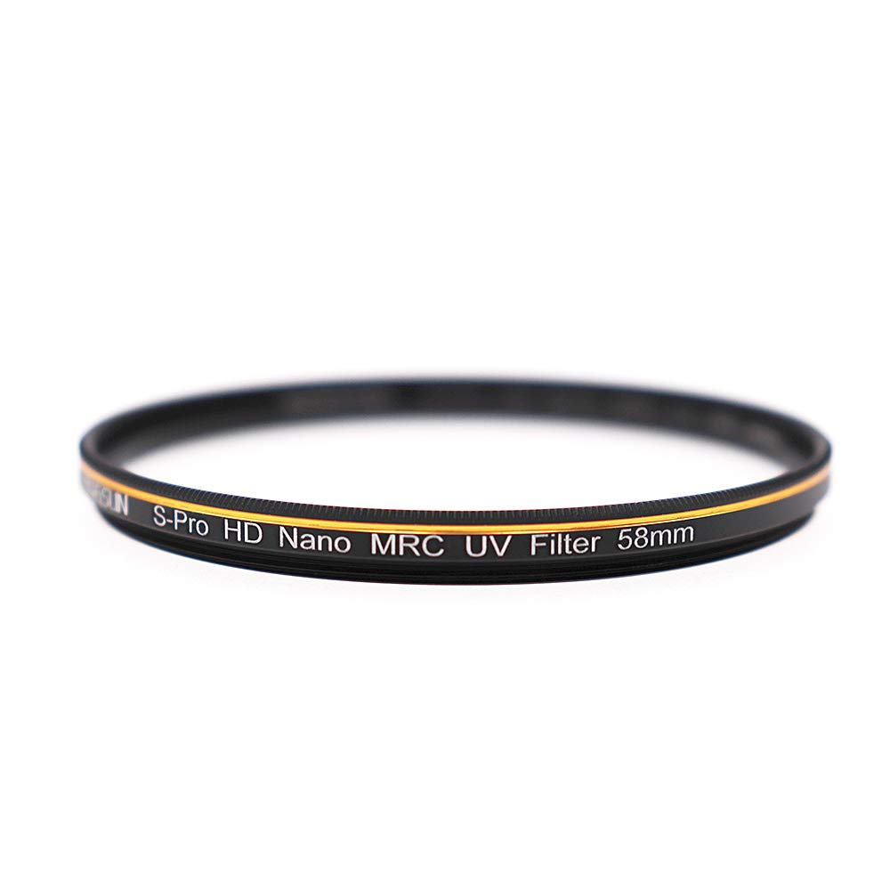 JONGSUN UV Filter 58mm, S-Pro HD Nano MRC Mehrlagenbeschichtung, B270, Kameras Ultraviolett Schutzfilter Filter