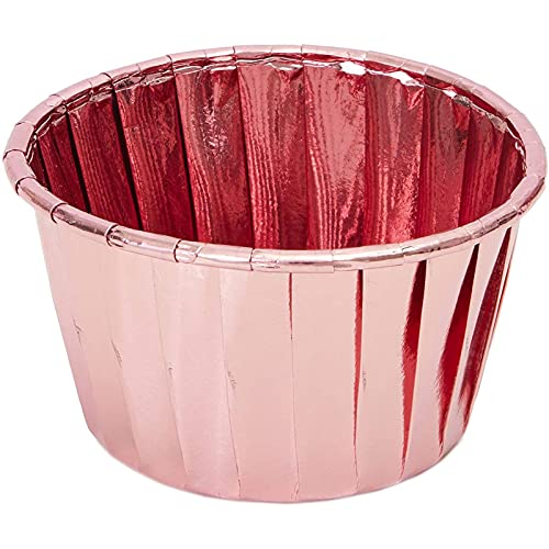 Rose Gold Cupcake Liners, Foil Baking Cups (2.75 X 1.5 In, 100 Pack) #TOP2