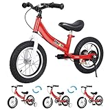 Balance Bike 3 in 1,The Dual Use of a Kids Balance Bike and Toddler Bike, for 2 3 4 5 6 7 Years Old -12 14 16 Inches with Training Theory, Brake, Pedal