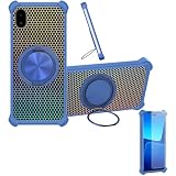 Kinetijy Custodia per Hammer Energy X2 Case Phone Cover Custodia [ con 9H HD Vetro Temperato][Supporto ad Anello a 360°, Magnetico] CX-09-LAN