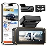 70mai 4K Dash Cam Front and Rear A810 Lite, 5Ghz WiFi 6 Dash Cam, Support 4G LTE Remote Access, GPS Tracking, HDR Night Vision, 24H Parking Mode, Voice Control, Emergency Lock, Loop Recording