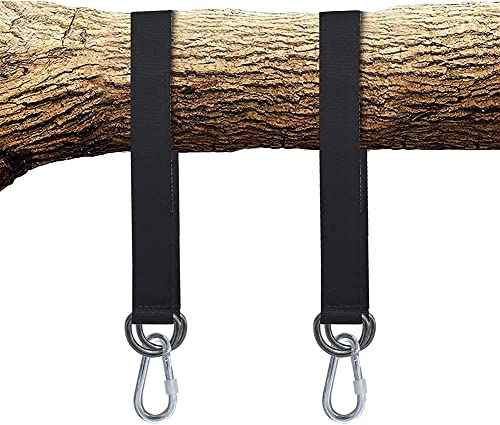Ropecube 2 Pcs Tree Swing Straps Tree Swing Hanging Kit Maximum Load Capacity Is 2200 Pounds With Two Heavy Duty Carabiners (Stainless Steel) For Swing Seat, Plank, Camping Hammock #TOP1
