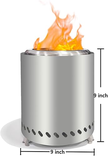 Miniatura 2 de Fogatas portátiles de acero inoxidable al aire libre, Pozo de fuego sin humo, Estufa de leña al aire libre, Estufa de cohete, Estufa de camping,