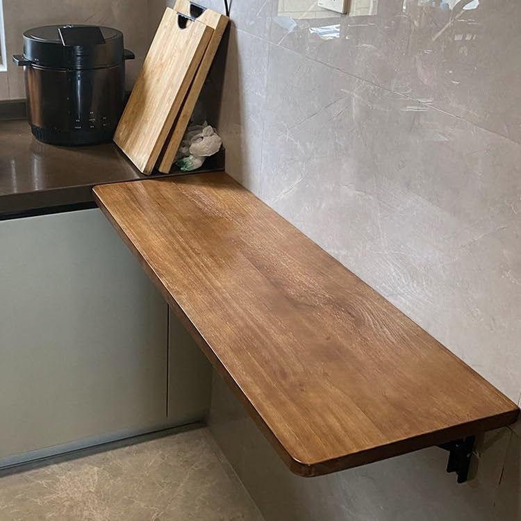 MDDKOP Mesa Plegable Pared Mesa Cocina Plegable Mesa Montada En La Pared Mesa Plegable Montada en la Pared Plegable De Madera Maciza Para Comedor Estudio Cocina BalcóN Mesa De Escritura Peque(100x40cm