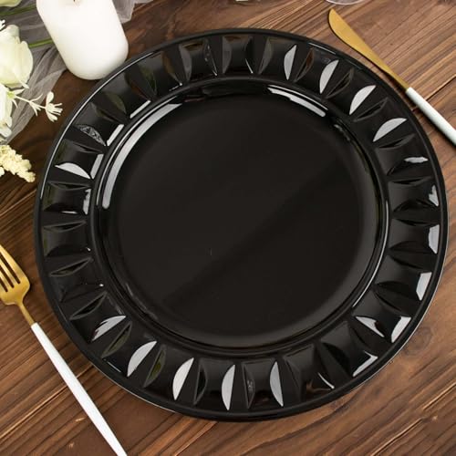 Set 6 Platos Desechables Redondos Negros 13" miniatura 4