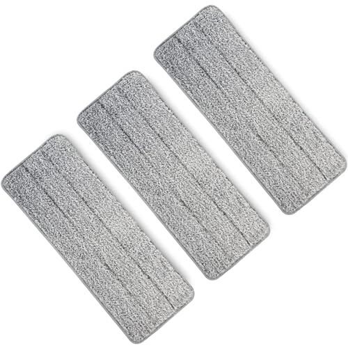 Midyb Set of 3 Microfibre Mop Pads, The Replacement Mop Pads for Flat Mop and Buckets Sets, Suit for Microfiber Mop and Bucket Set B0BNQ6HTY7 / B0BN7K2FXL / B0BQV54KBP (Only Microfibre Pads)