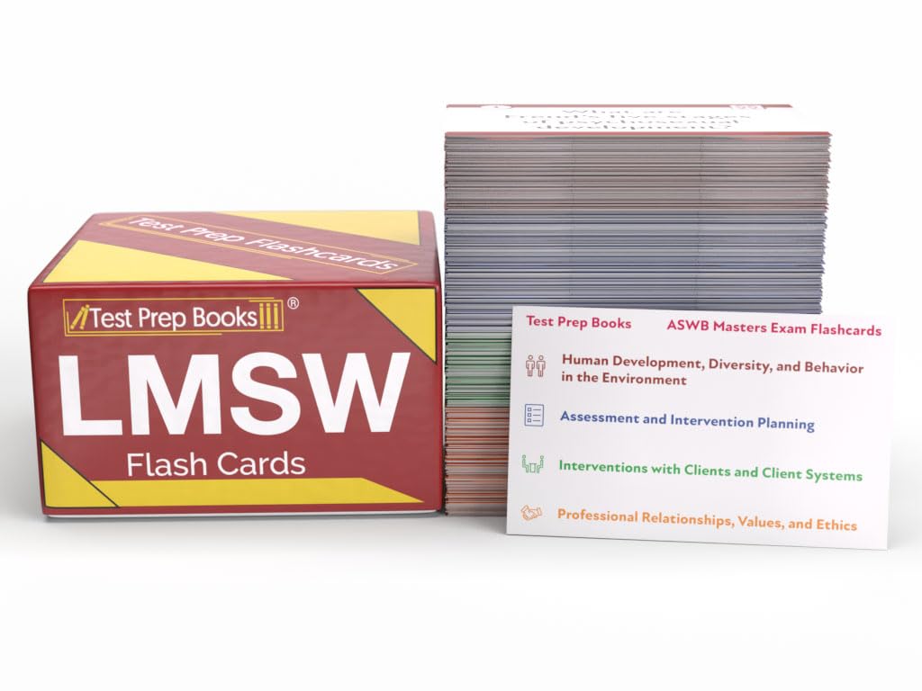 LMSW Exam Prep 2026-2027 Study Cards: ASWB Masters Social Work Review with Practice Test Questions [Full Color Cards]