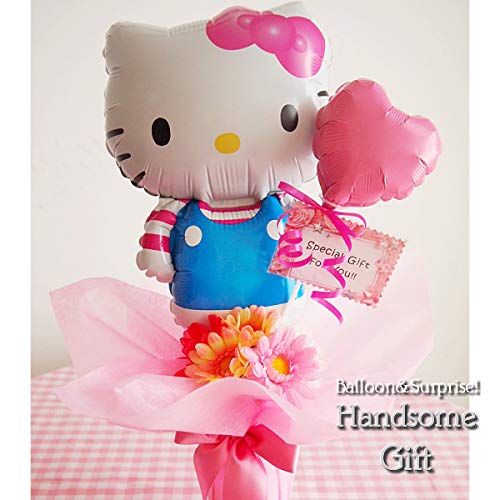 初節句 ひな祭り キティちゃん バルーンギフト バルーン電報 桃の節句「お雛祭りキャンディポット サマーファン・キティ 」 女の子の節句・ひな祭りのお祝いにひなあられと春のお菓子が詰まった可愛いバルーンギフト♪ 女の子 お祝い ギフト キャラクター電報 (ひな祭りポット サマーファン・キティ)