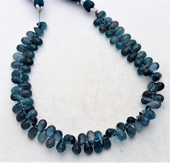 London Blue AZ faceted drops perles gouttes pour ateliers de bijoux créatifs LKBEADS