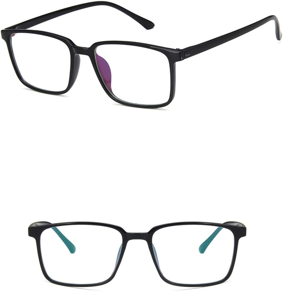 Unisex Glasses Frame Fashion Bright Black Rectangle Full Frame Decoration Prescription Glasses