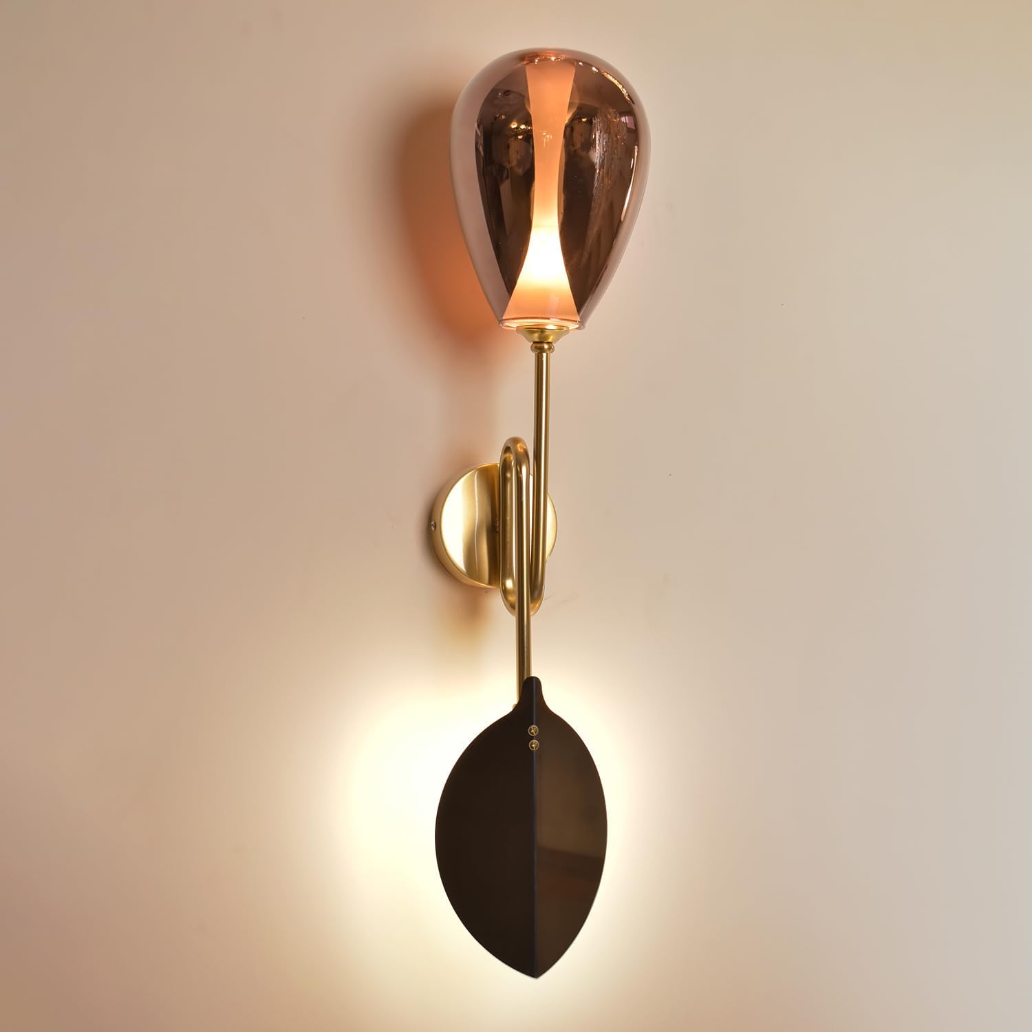 Smartway® Cupid Modern Decorative LED Wall Light | Elegant Teardrop Glass Wall Lamp with G9 3-Color Bulb Included | Decorative Bedside & Living Room Wall Light for Bedroom, Hallway & Home Décor-image-43