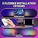VUQ Light Bars with RGB+IC, 16.5-inch Bluetooth TV LED Backlight Suitable 45-85inch TVs, Smart TV Behind Lights with 16M Colors Scene and Music Modes for Gaming, Patry, Room Decotation