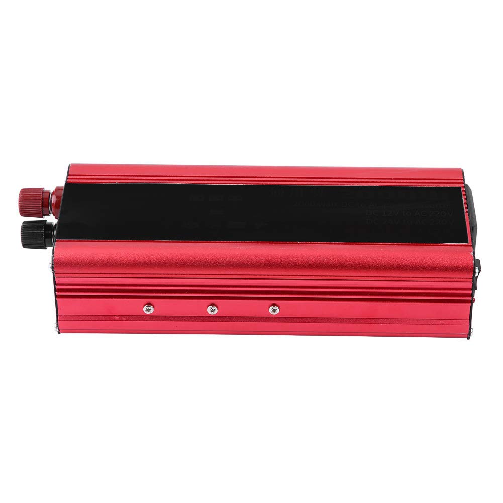 Inverter di per auto 2000W, DC 12V / 24V a CA 220V Inverter di sinusoidale pura, onda sinusoidale per uso multifunzione con alimentazione automatica