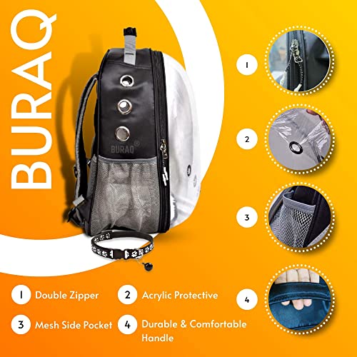 Buraq-Astronaut-Transparent-Pet-Carrier-Backpack-With-Collar-For-Travel-Hiking-Outdoor-Activities-Designed-With-Breathable-Space-Ventilated-Airline-Approved-Sturdy-Pad-For-Puppies-Cats-Black
