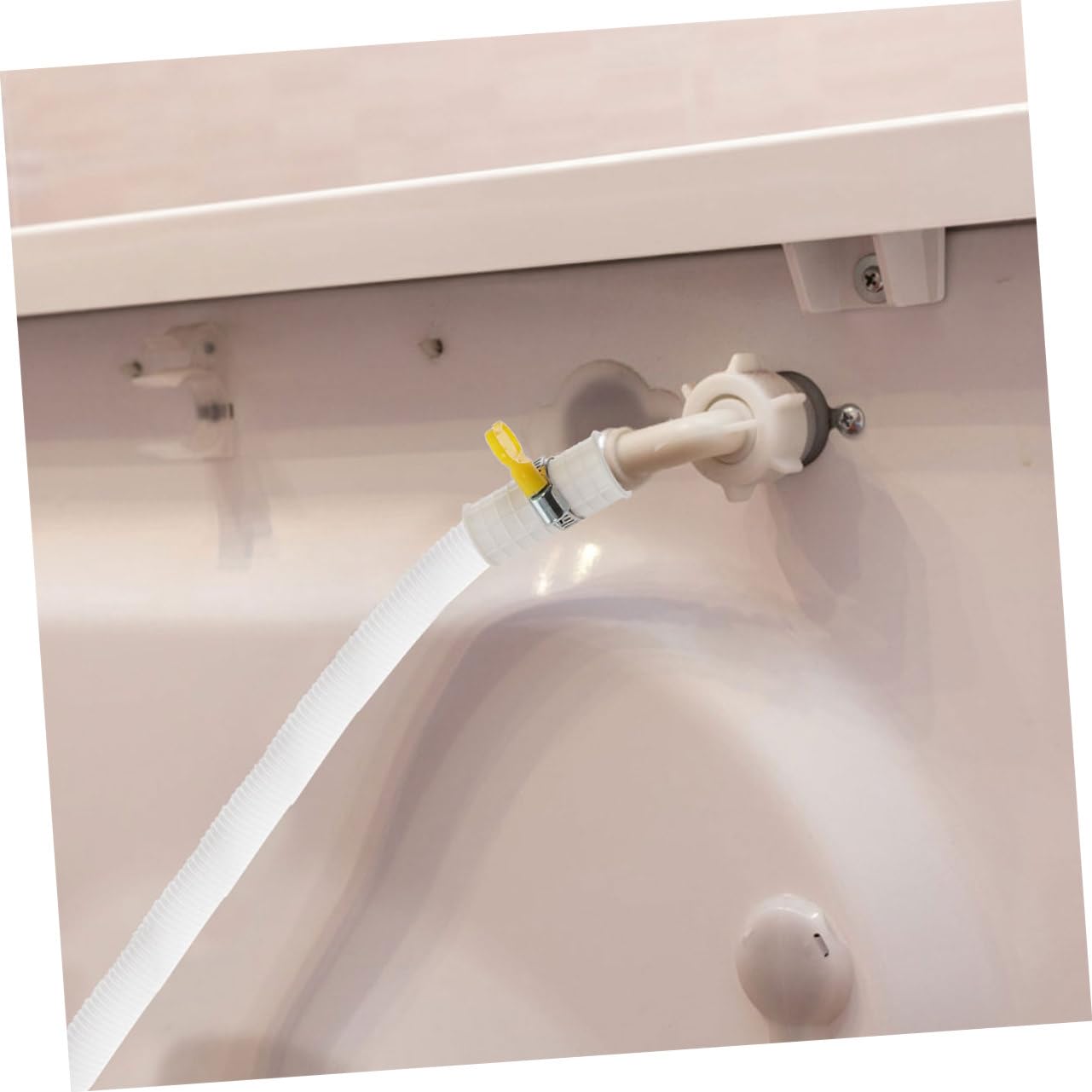 jojofuny Tubo Flessibile per Condizionatore con Morsetto Resistente in Pe e Abs, Tubo di Scarico Esterno Bianco, per Unità Esterna di Climatizzazione