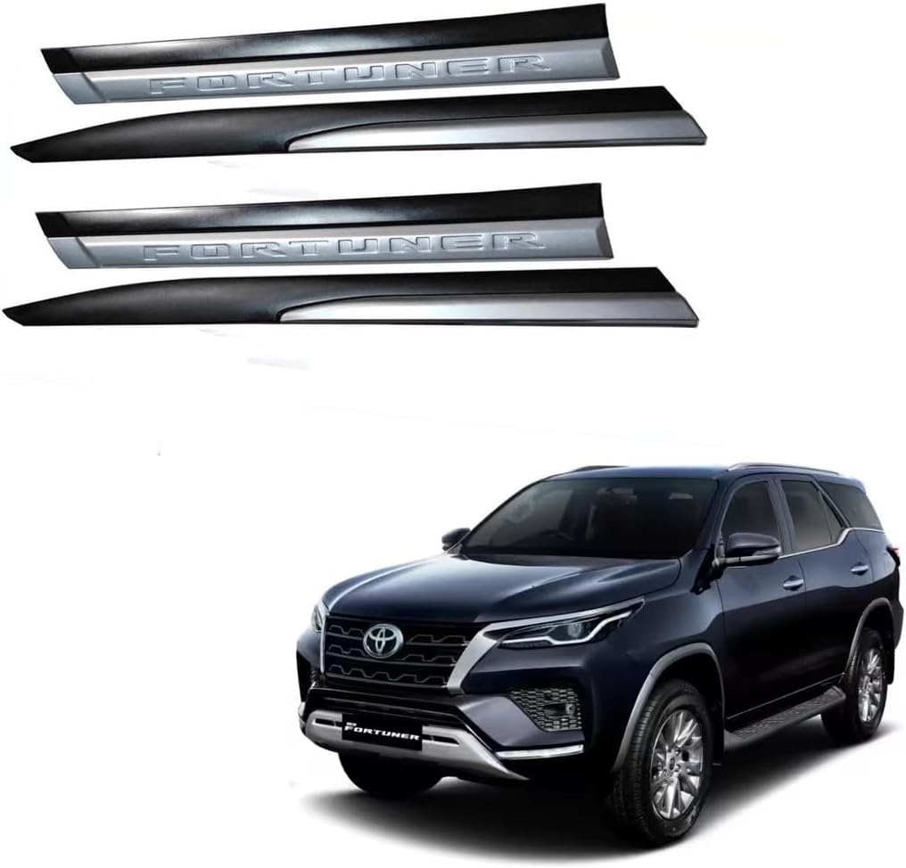 Car Door Body Side Beading/Molding/Cladding for Toyota Fortuner Legender Set of 04