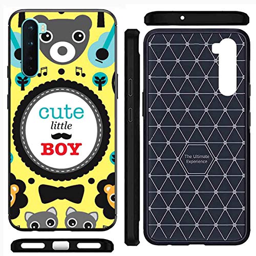 Image of Amazon Brand - Solimo Designer Cute Little Boy Yellow Pattern Printed Soft & Flexible Hybrid Back Case Mobile Cover for OnePlus Nord