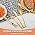 20 Pcs Gold Silverware Set, Stainless Steel Flatware Set for 4, Food-Grade Cutlery Set, Mirror Polished Tableware Eating Utensils Set for Home Kitchen, Include Knife Fork Spoon Set, Dishwasher Safe