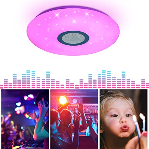 Plafonnier LED moderne chic effet ciel étoilé multicolore