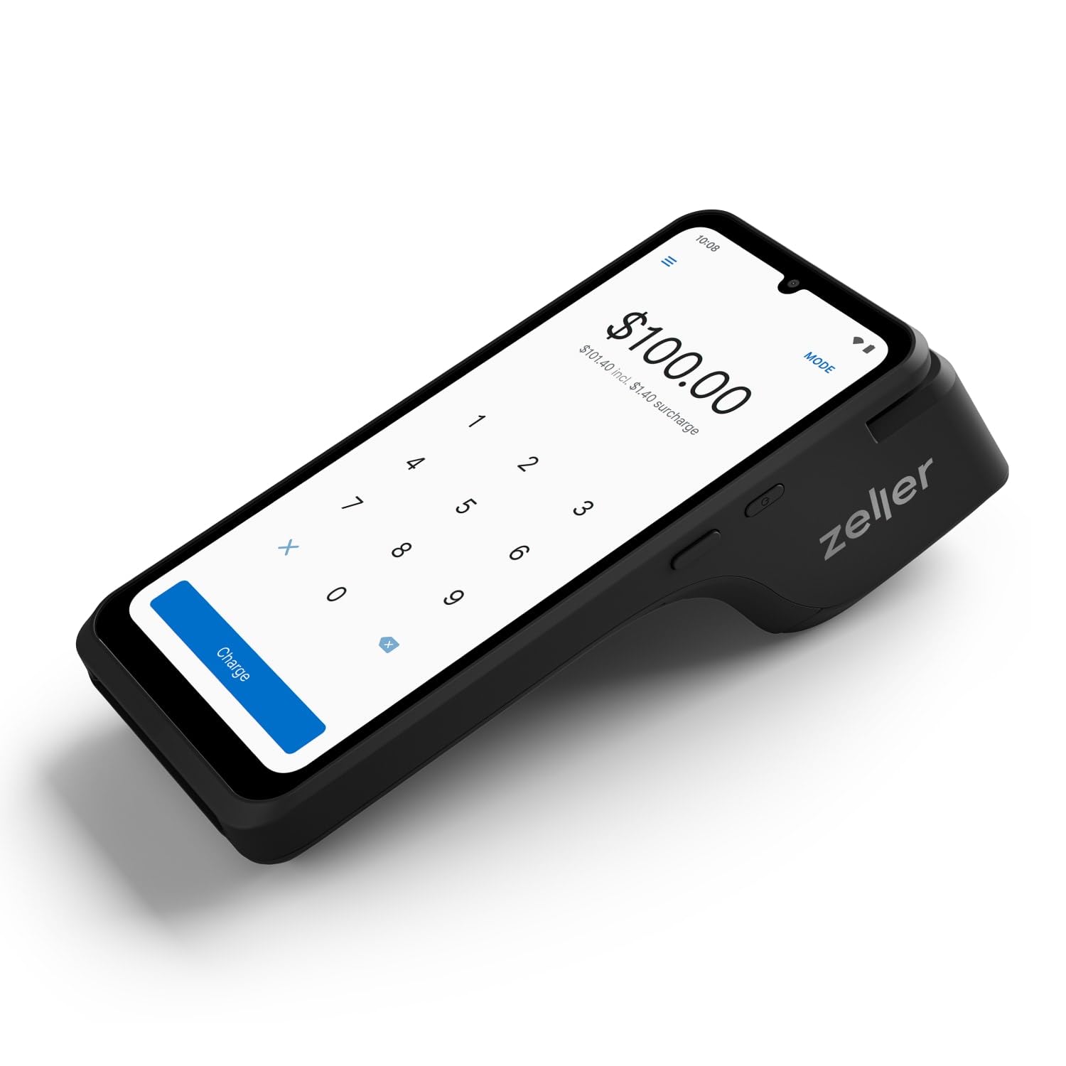 Zeller Terminal 1x - Card Machine - All-in-One Payment Terminal with Built in Point of Sale Software - Instant Settlement for Business - 6.7 inch HD Touchscreen & Built-in Thermal Printer (Black)