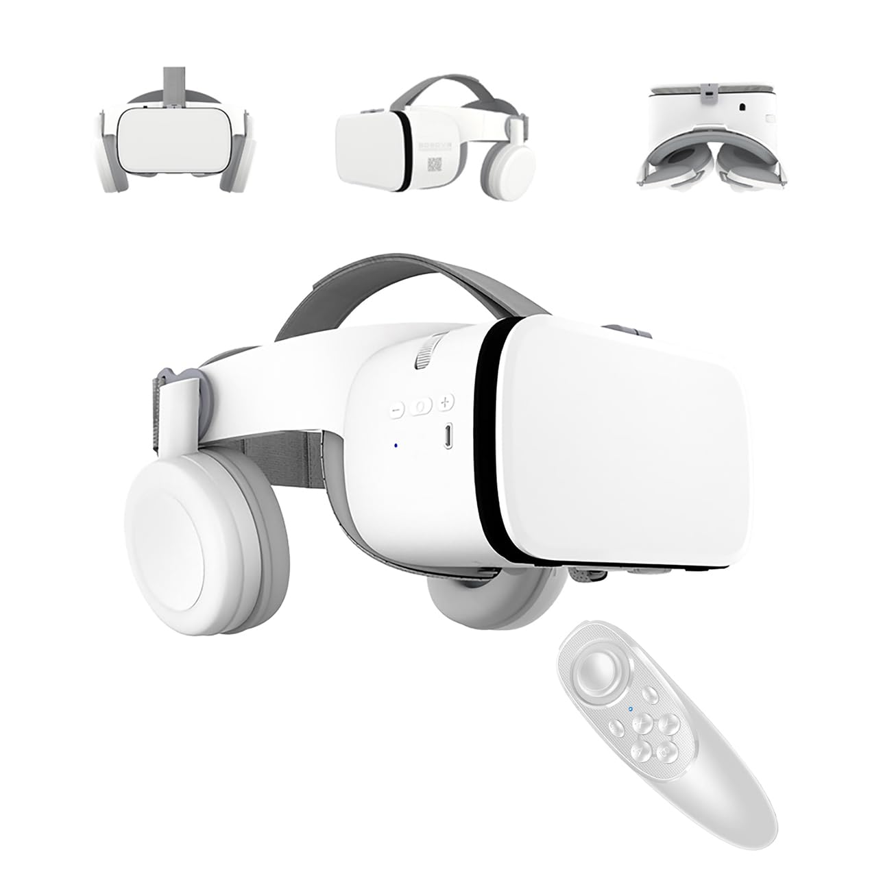 LONGLU Virtual Reality Phone VR Headset with Remote Control, 3D VR Video Glasses for Movies and Games, Compatible with iPhone Android Phones (White) Toy Review India (Iknoor World )