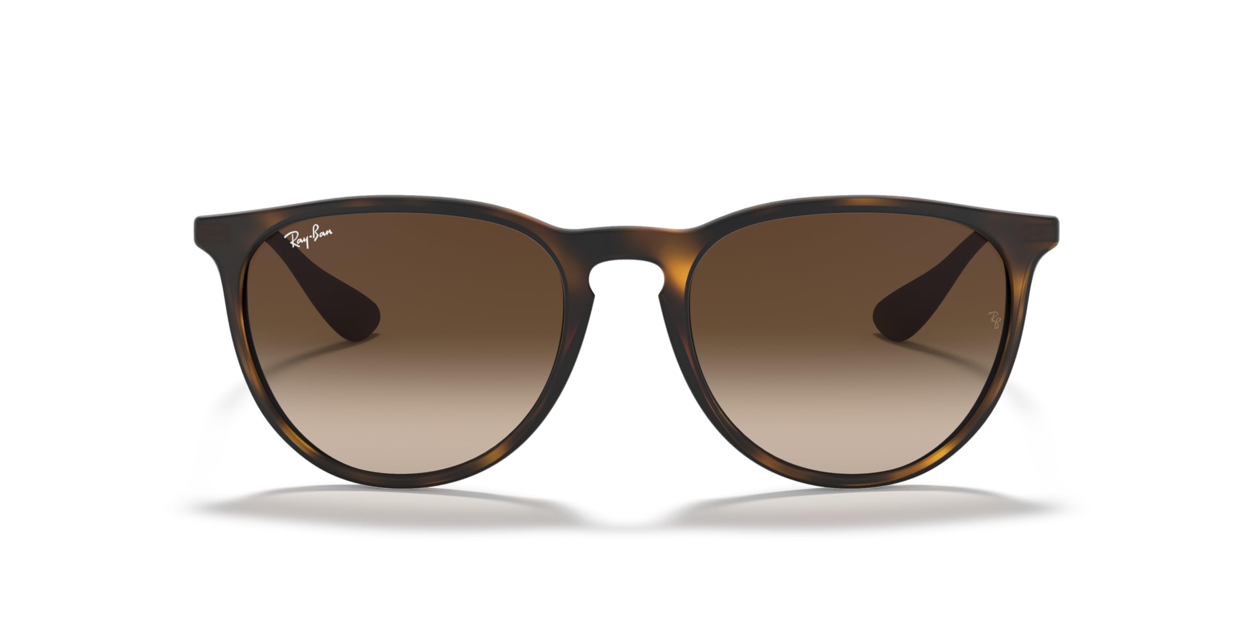 Ray-Ban Damskie okulary przeciwsłoneczne czarna ramka, szare soczewki gradientowe, 54 mm, Gumowa Hawana, Medium