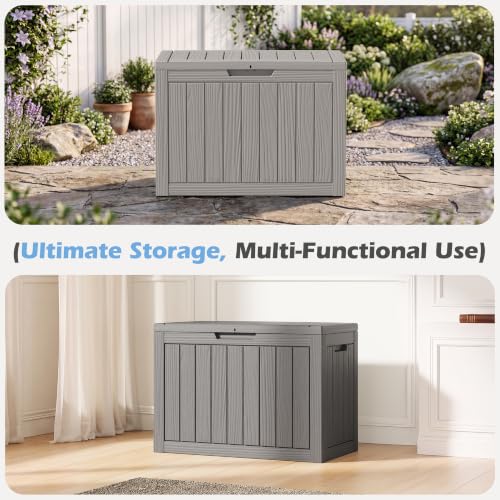 Image of Outdoor Storage Box Waterproof, 45 Gallon Deck Box for Patio Storage
