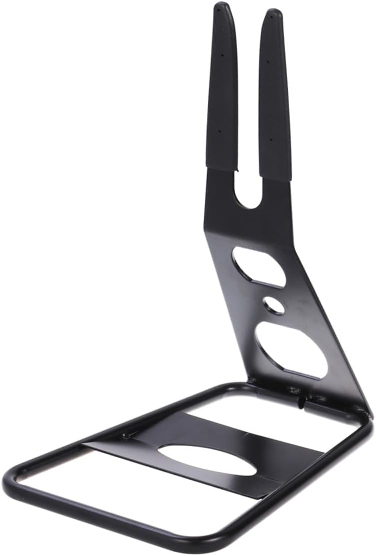 Portable Metal Floor Bike Parking Rack Folding Mountain Bike Stand for Cycling Repair Display Lightweight Sturdy Frame Suitable for Garage Home and Exhibition Use Black