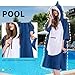 OLAOLA Mikrofaser Badeponcho, Handtuch Poncho für Erwachsene, Surf Poncho mit Kapuze und Tasche, Weiche Schnelltrocknende Handtuch als Umziehhilfe Strand Damen und Herren (Hai)