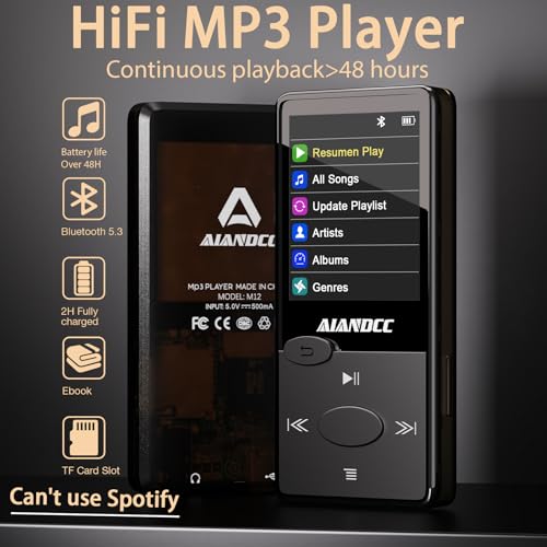 MP3 Players With Bluetooth 5.3, Mini Music Player With Hifi Sound, 32GB MP3 Player With Fm Radio For Children And Adults, Earphones Included, Expandable Up To 128GB - 3