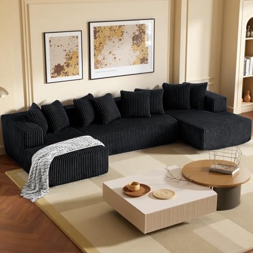 HSXZLO 335cm U Form Modulares Schlafsofa Ecksofa mit...