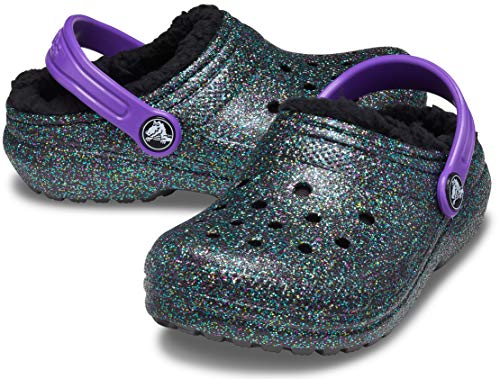 Crocs Unisex Child Kids' Classic Lined | Kids' Slippers Clog, Starry Skies Glitter, 5 Big Kid Us #TOP6