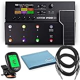Line 6 Pod Go Guitar Multi-effects Floor Processor with 2 x 10-FT Guitar Cables, Clip on Electric Tuner, and Polishing Cloth