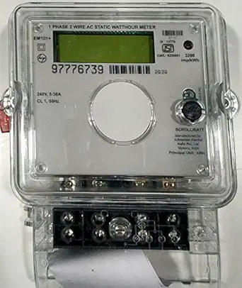 L&T make single phase 2 wire 240V 5-30 Amp CL1.0 Energy meter sub meter