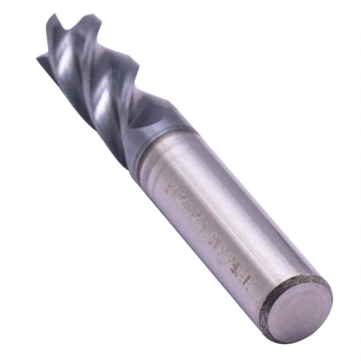 3/8in Solid Carbide Corner Radius End Mill - .015" Corner Radius, AlTiN Coated, 4 Flute, 35° Helix, 3/8" Cutting Dia, 3/8" Shank Dia, 1" LOC, 2-1/2" OAL for Milling Alloy Steel, Iron, Copper