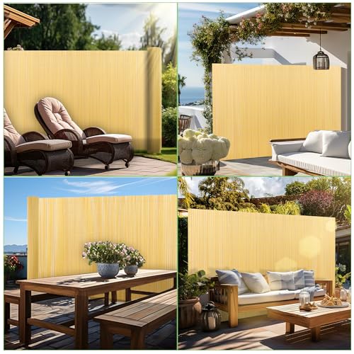Crea zonas de bambú íntimas usando el panel de PVC de 90x900 cm 5