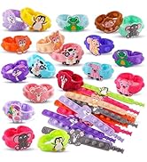 Kiss Monkey Party Favors for Kids Pop Bracelets 24 PACK Animal Fidget Bracelets,Birthday Gifts,Go...