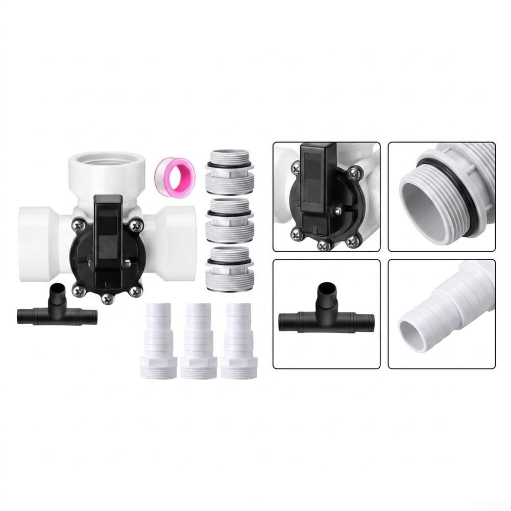 Vanne 3 Voies Piscine 1-1/2" ABS Vanne 3 Voies Piscine 1-1/2"(WHITE)