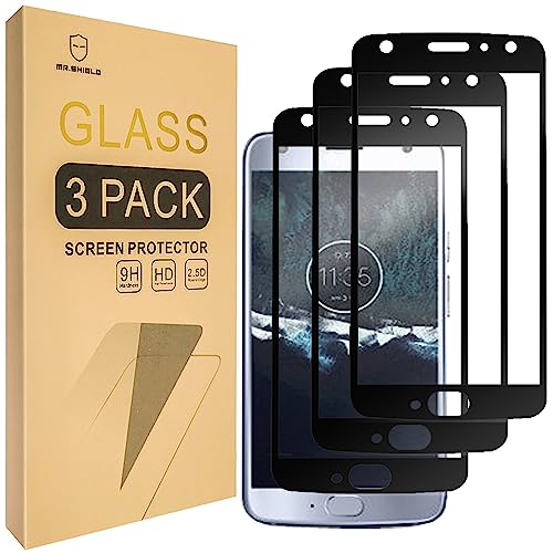 Mr.Shield [3-PACK] Designed For Motorola Moto X4 / Moto X (4th Generation) [Japan Tempered Glass] [9H Hardness] [Full Cover] Screen Protector with Lifetime Replacement