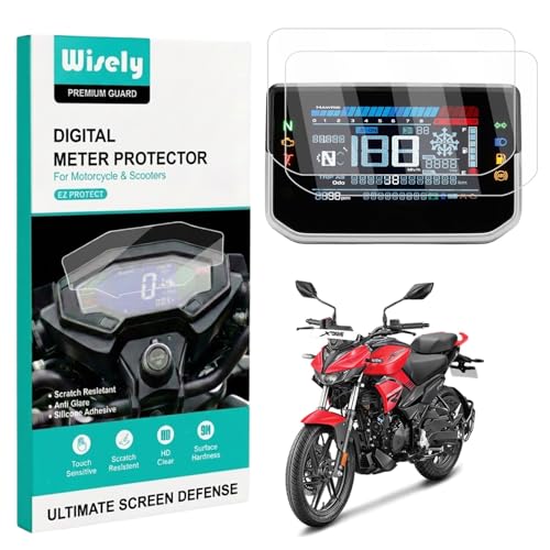 Image of Wisely Pack 2 - Screen Guard for NEW HERO XTREME 125R & 160R (2025-26) Bike - TFT Display Digital Meter Protector - HD Clear, Full Cover - Easy Installation Kit - Xtreme125R Instrument Cluster Accessories