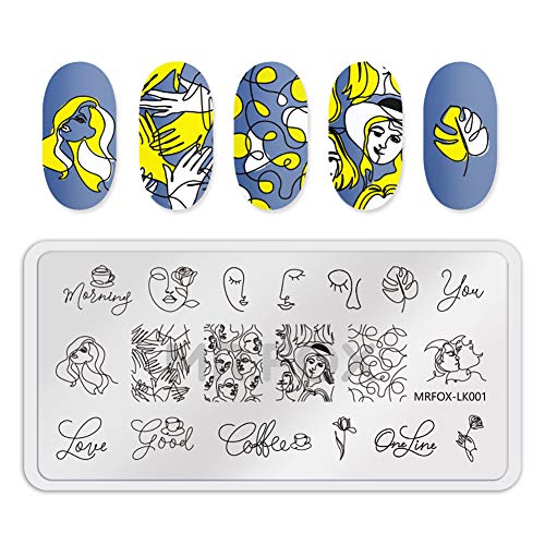 Mr. Fox Nail Print Board Set Graffiti Star Marble Pattern Bark Pattern Lace Abstract Pattern Art DIY hot Stamping Template - Thumbnail 6