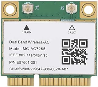 PCIe Network Card, 2.4G/5G Dual Frequency Band, MCAC7265 Chip Bluetooth 4.2 Wireless Wifi Network Adapter for Mini PCIE Half Height Card Slots 1200Mbps